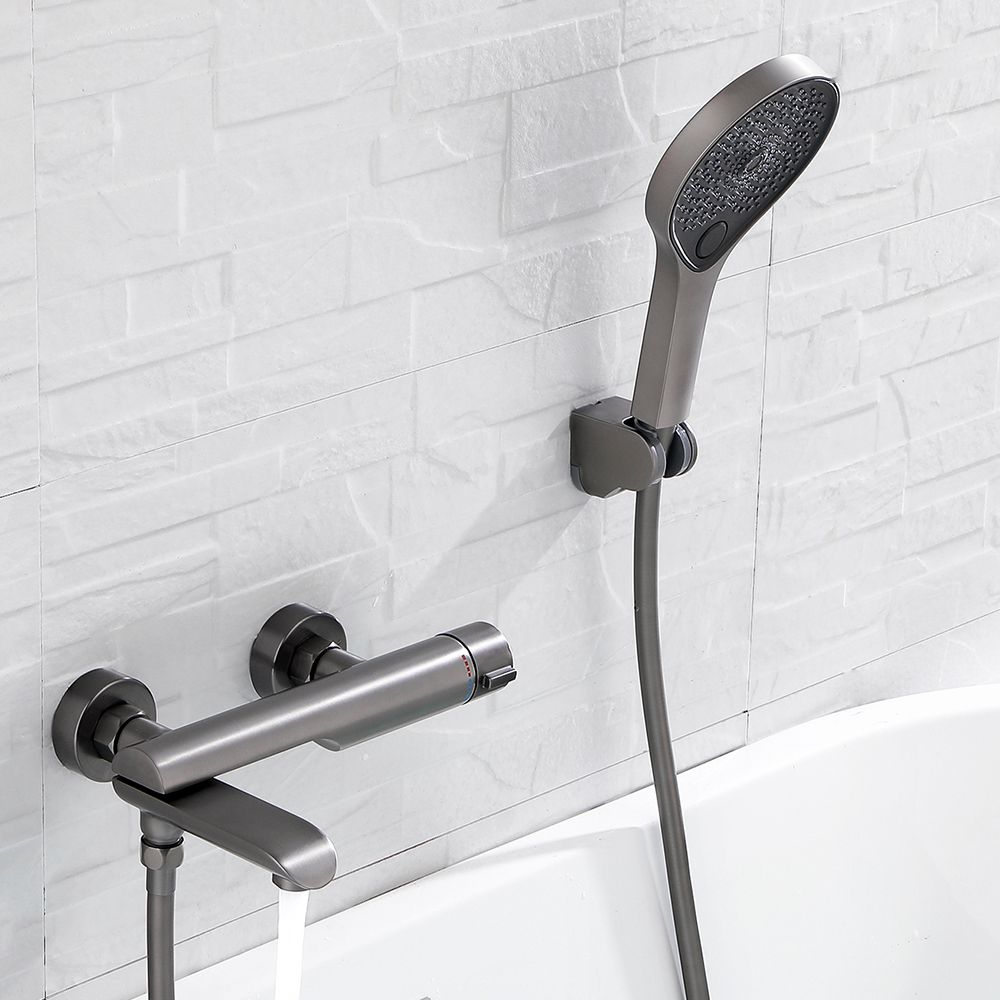 Contemporary Bathroom Faucet Wall Mounted Metal Tub Faucet Trim