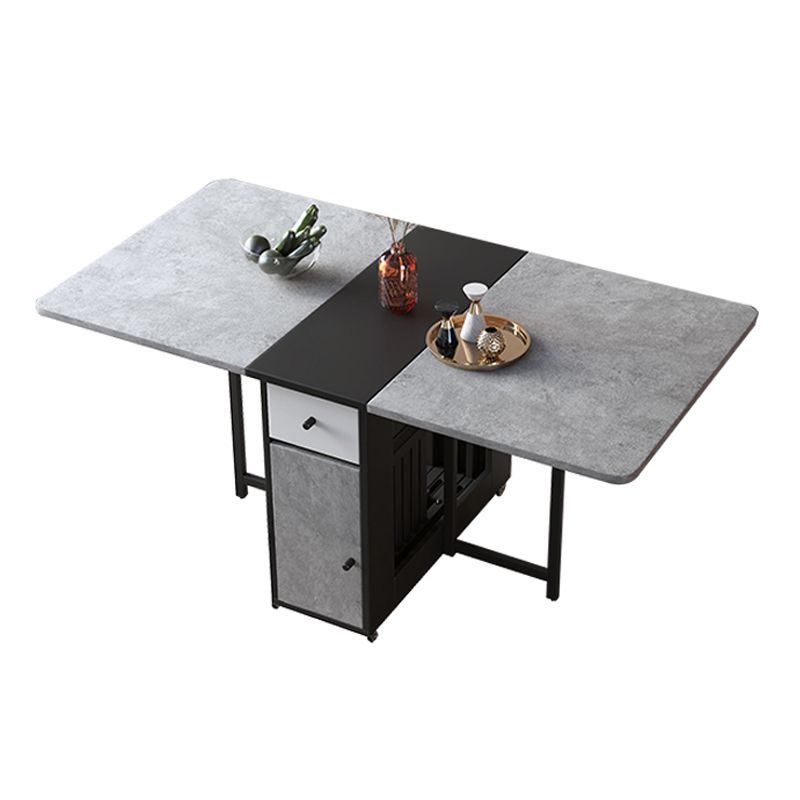 Mesa moderna de mediados de siglo de mediados de siglo Mesa base de black metal para la cena de cocina en casa