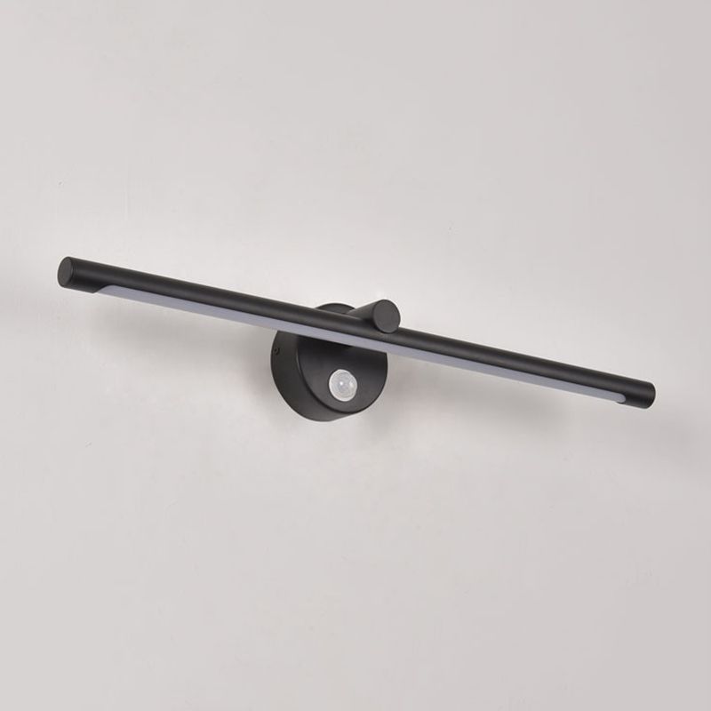 Zwarte acryl Moderne Wand SCONCE 1 Licht lineaire wandgemonteerde verlichting voor badkamer