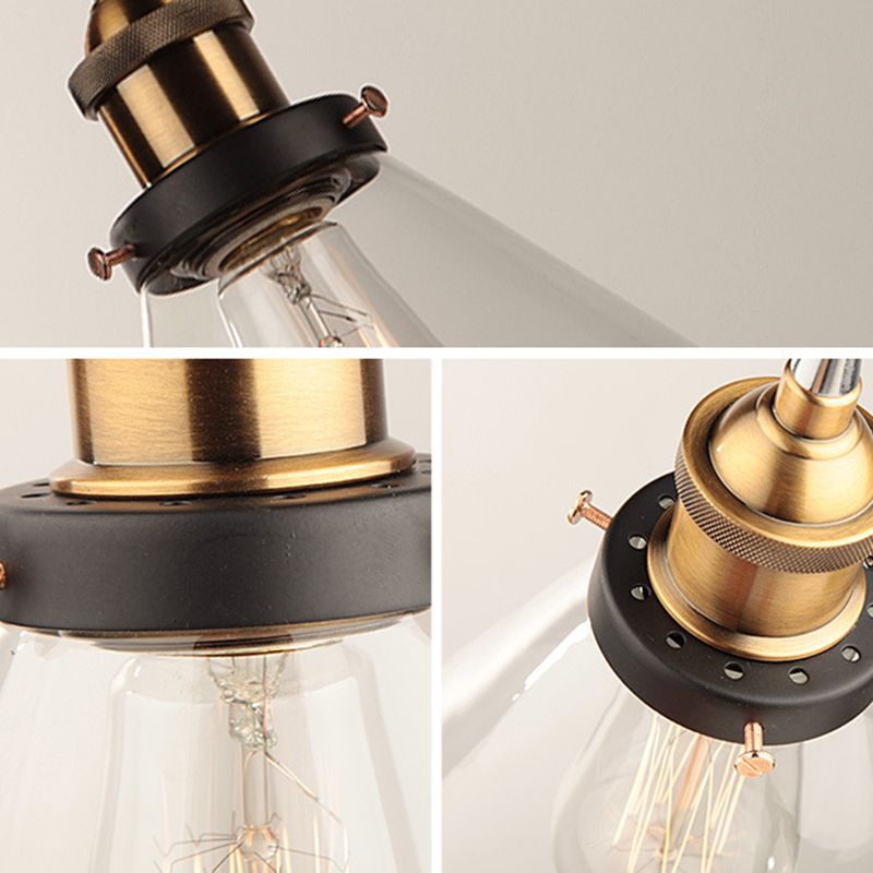 Amerikanischer Vintage -Stil Wandbeleuchtung Metall Armglas Schattenleuchte für daneben