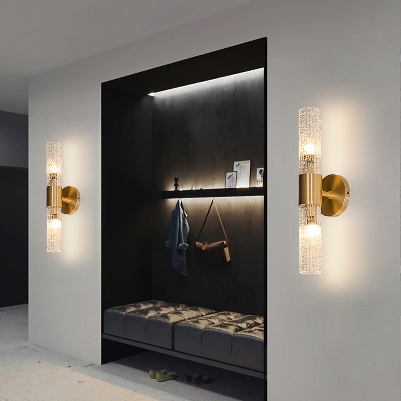 Modern Wall Light Fixture Minimalist Wall Light Sconce with Glass Shade for Bedroom