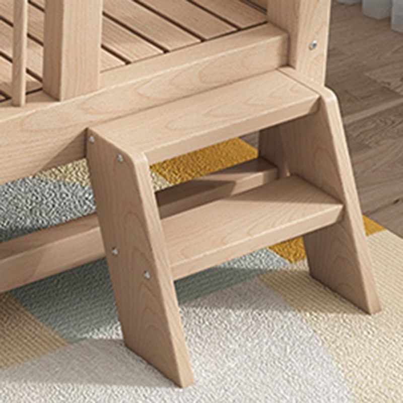 Solid Wood Crib 2-in-1 Convertible Crib with Mattress and Guardrails