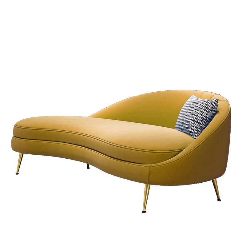 Sofá de terciopelo glamoroso 4 asientos curvos apretados 74.80 "W SOFA para sala de estar