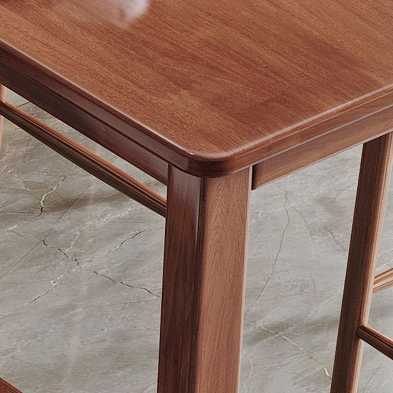 Modern Rectangle Bistro Bar Table Solid Wood Bar Table for Home