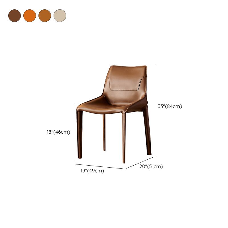 Contemporary Faux Leather Dining Chairs Indoor-Outdoor Parsons Chair