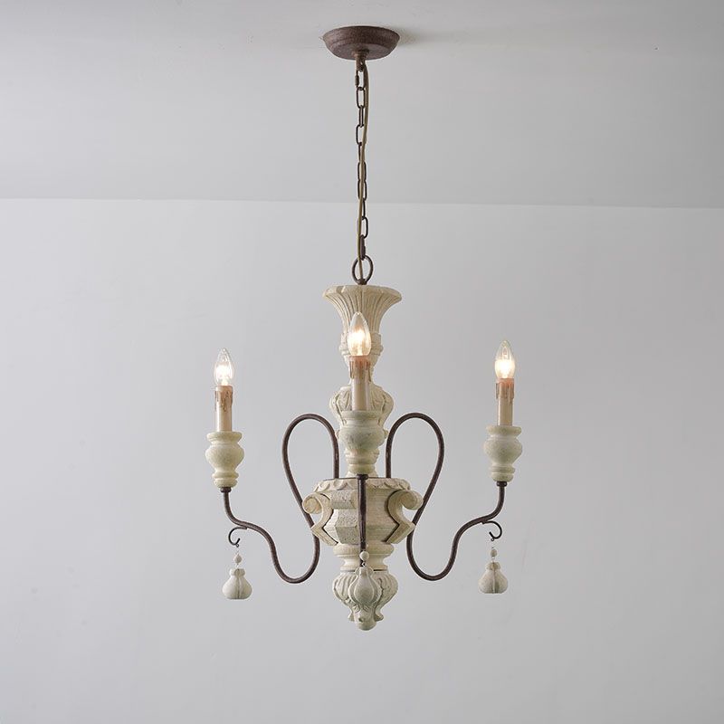 Iron Blanc Drop Pendant ARRM CURVE STATUAL CHANDELER LORA