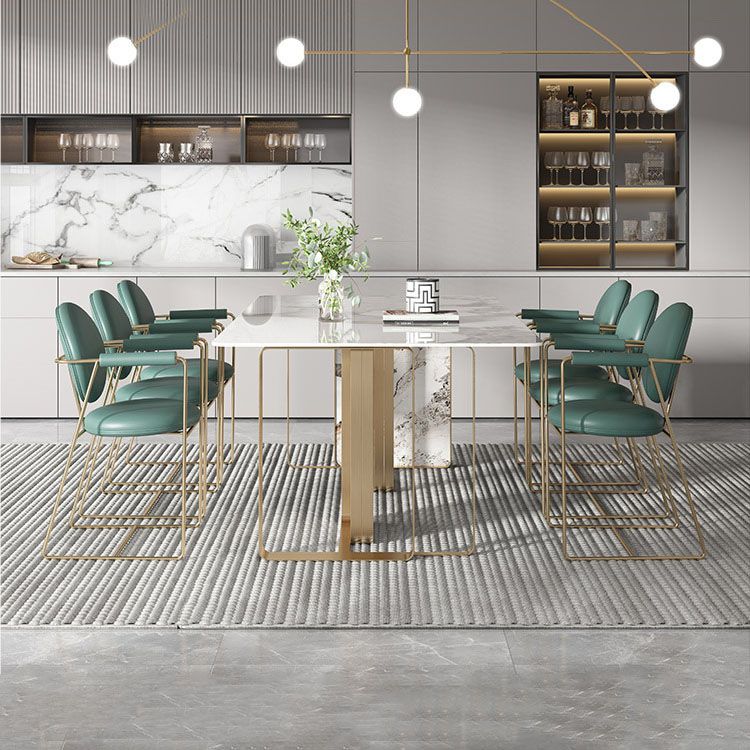 Luxury Sintered Stone Top Dining Set Rectangle 1/2/4/5/7 Pieces Dining Table with Chairs