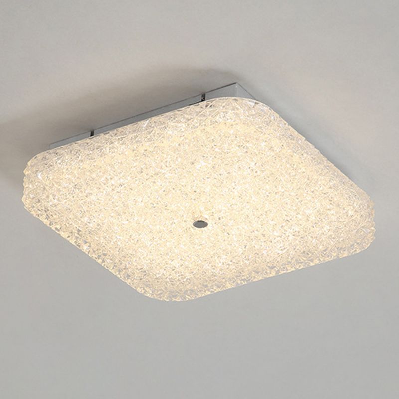 Modern LED Ceiling Mount Light Close to Ceiling Lamp with Glass Shade for Living Room