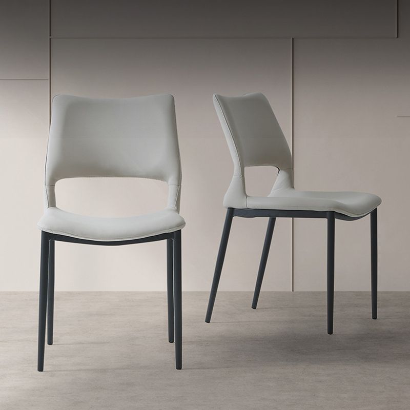 Dining Room Faux Leather Chair Industrial Home Parsons Dining Chair