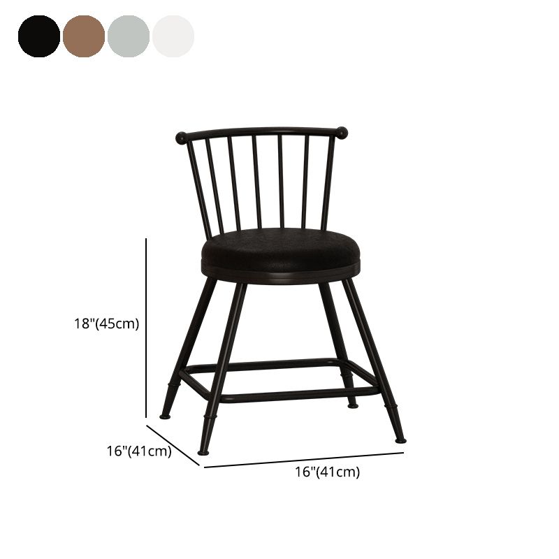 Leather Matte Finish Bristol Stool Low Back Footrest Barstool