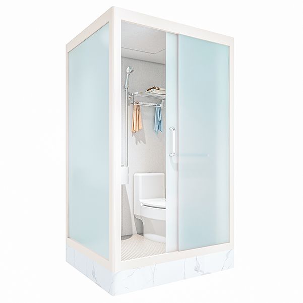 Home Shower Stall Rectangle Shower Stall with Faucet and Rain Shower