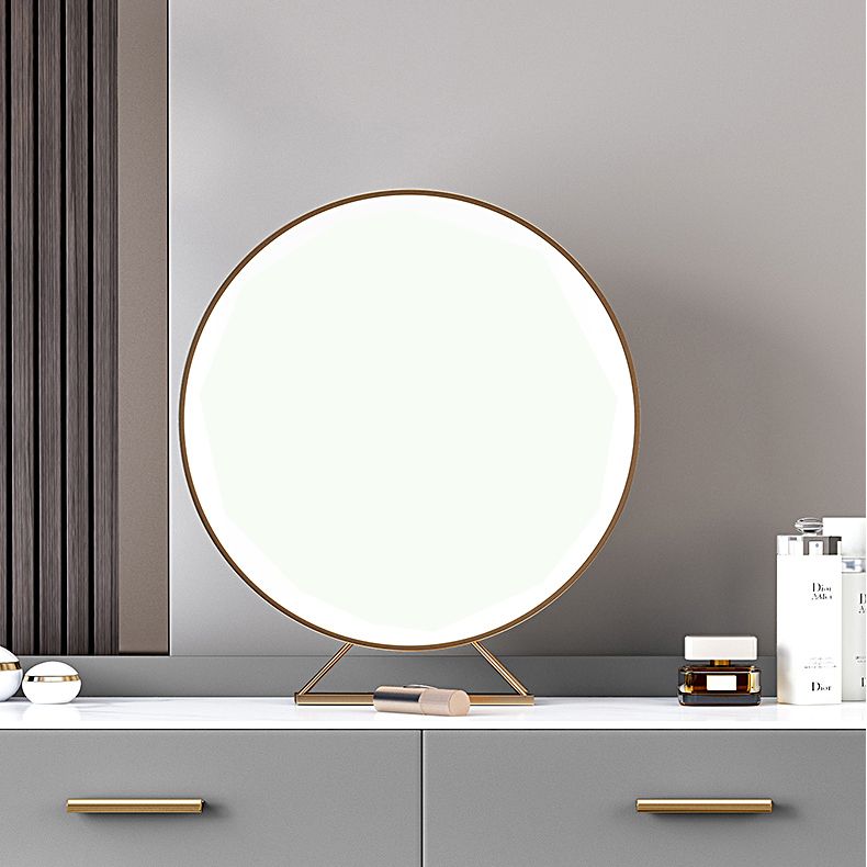 Stone Top Make-up Vanity Gray Solid Wood Vanity Dressing Table Set with 4 Drawers