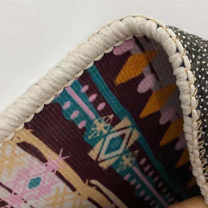 Simple Multicolor Nordic Rug Polyester Expressionism Pattern Area Rug Non-Slip Backing Carpet for Living Room