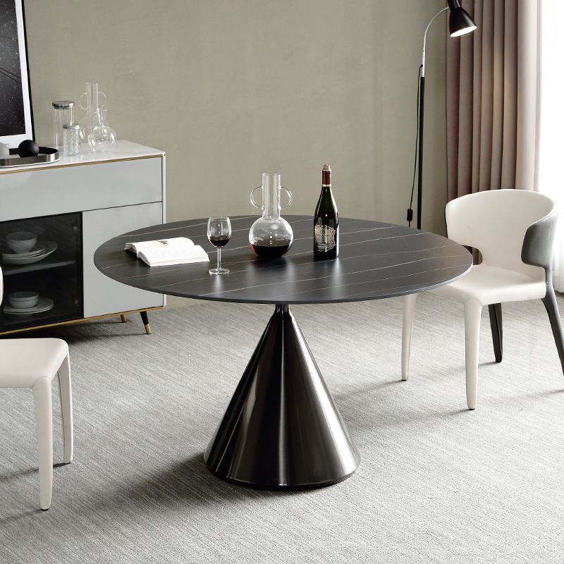 Stone Top Dining Table Modern Pedestal Dining Table for Home