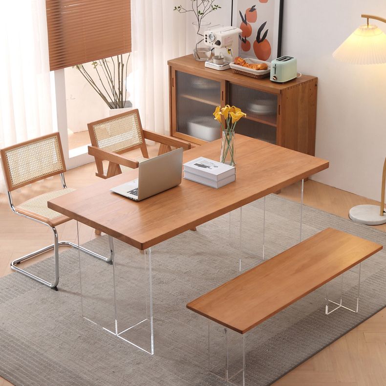 Contemporary Kitchen Dining Side Chair Metal Open Back Dining Side Chair