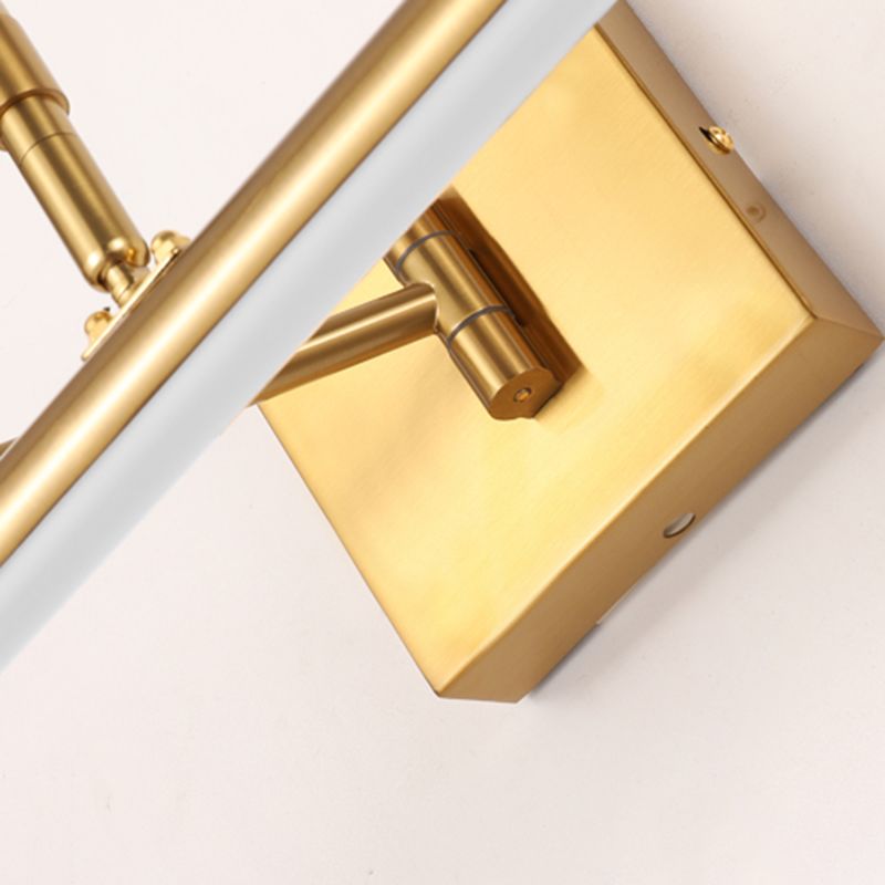 Modern Simple Iron Vanity Light LED Cylinder Shape Scalable Vanity Lamp for Shower Room