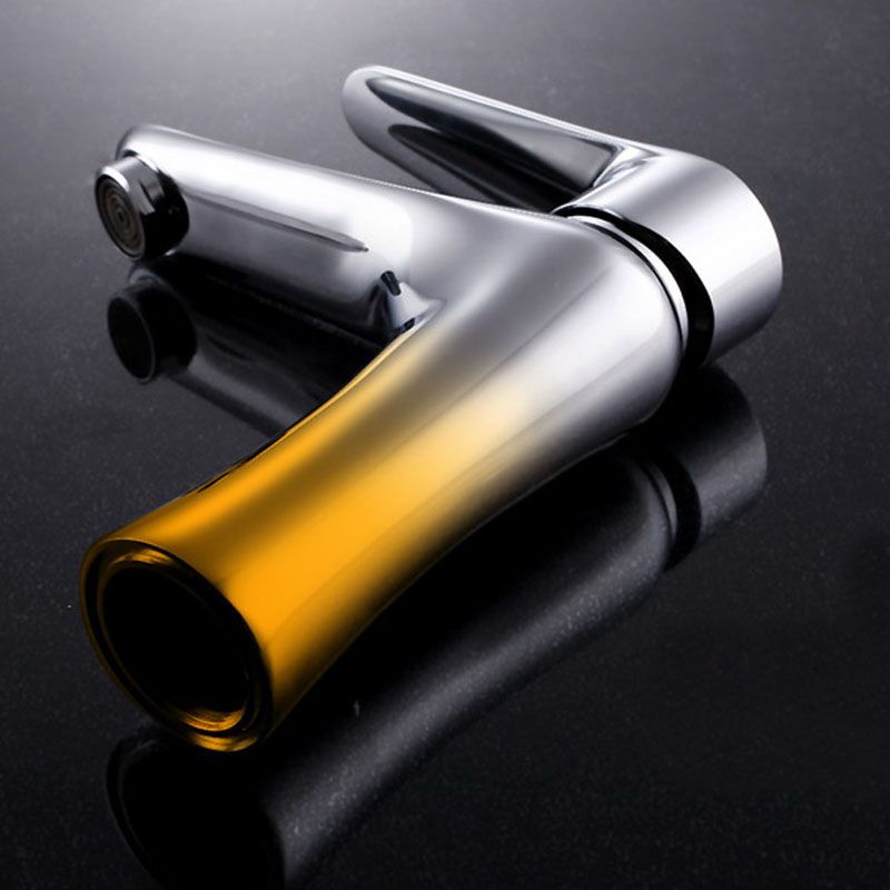 Single Handle Basin Lavatory Faucet Low Arc Brass Bathroom Faucet