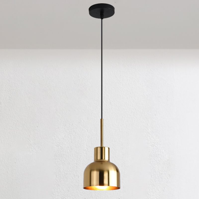 Post-modern Style Hanging Lamp Kit Simple Metal Bedroom Down Lighting Pendant in Gold