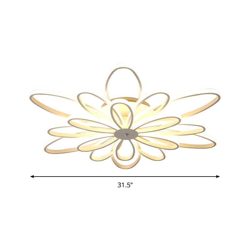 Chrysanths plafonnier luminaire en acrylique moderne salon à lad