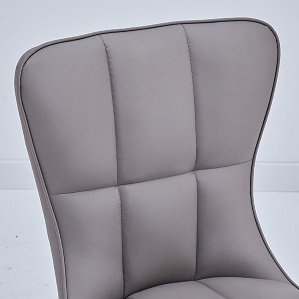 Chaise d'appoint scandinave à dossier solide, chaise de salle à manger rembourrée en métal
