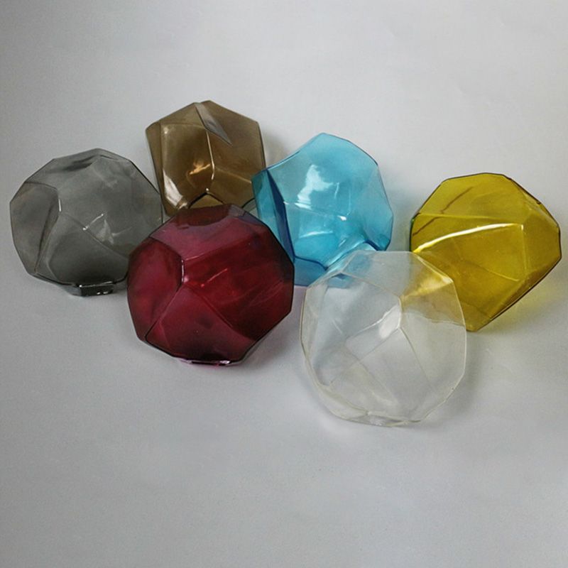 Luz de vidrio colgante de vidrio en forma de piedra de 6 colores estilo Nordic Simplicity Fexecture para dormitorio