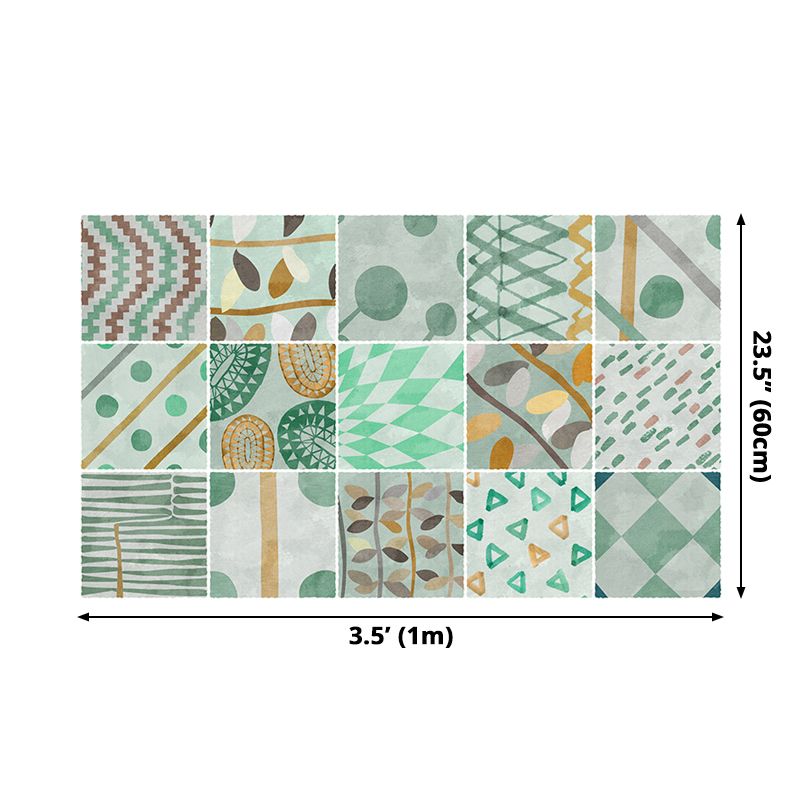 Self-Adhesive Foliage Wallpaper Panels PVC Modernist Wall Decoration for Kitchen