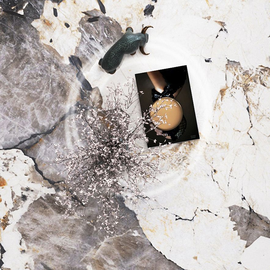 Glam Style 1/4/5/6/7 Pièces Ensemble de restauration Rectangle Ensemble de table à manger en pierre fritté