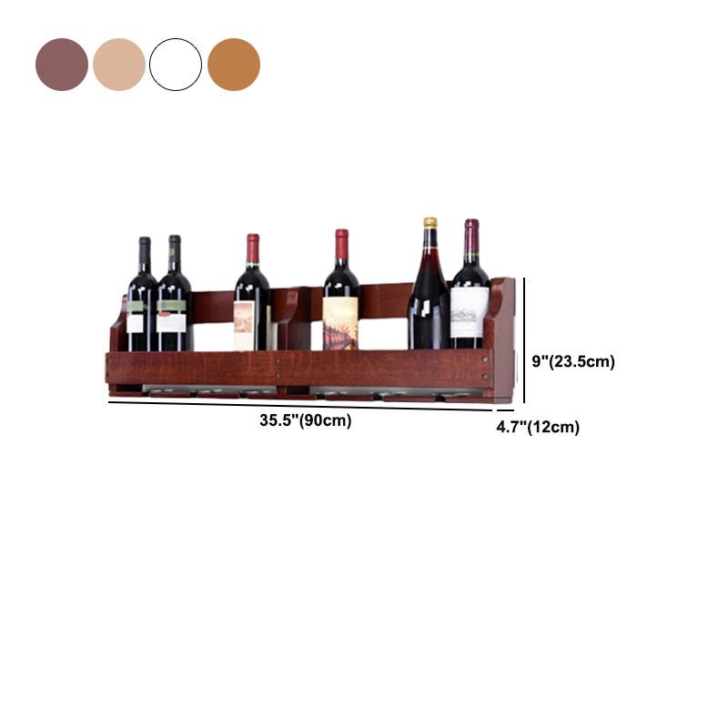 Wood Modern Wine Rack 4.8"Wx9.4"H 12-Bottle Wine Racks for Living Room