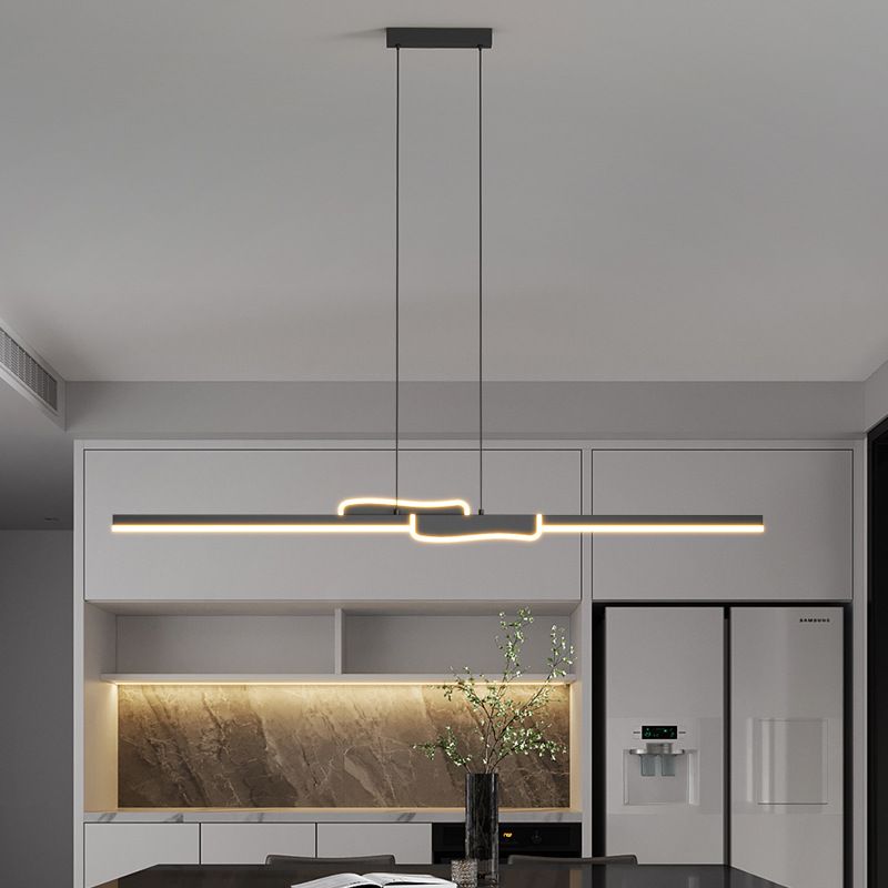 Modern Style Island Light LED Island Hanging Light with Acrylic Shade for Living Room
