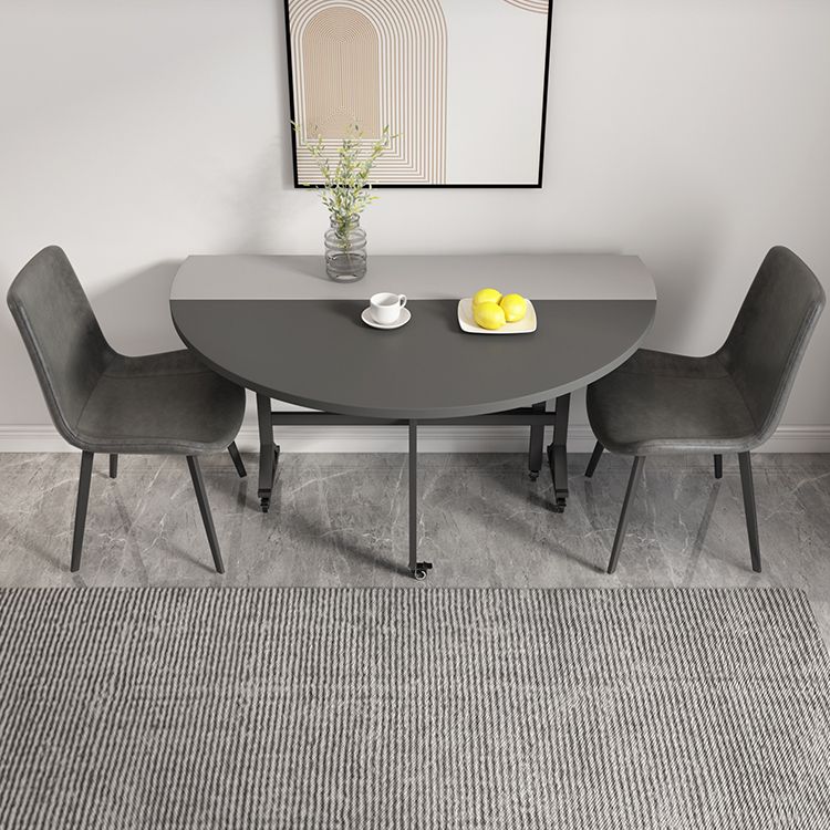 47 '' tavolo da pranzo in legno artificiale pieghevole estesibile tavolo rotondo con base di cavalletto