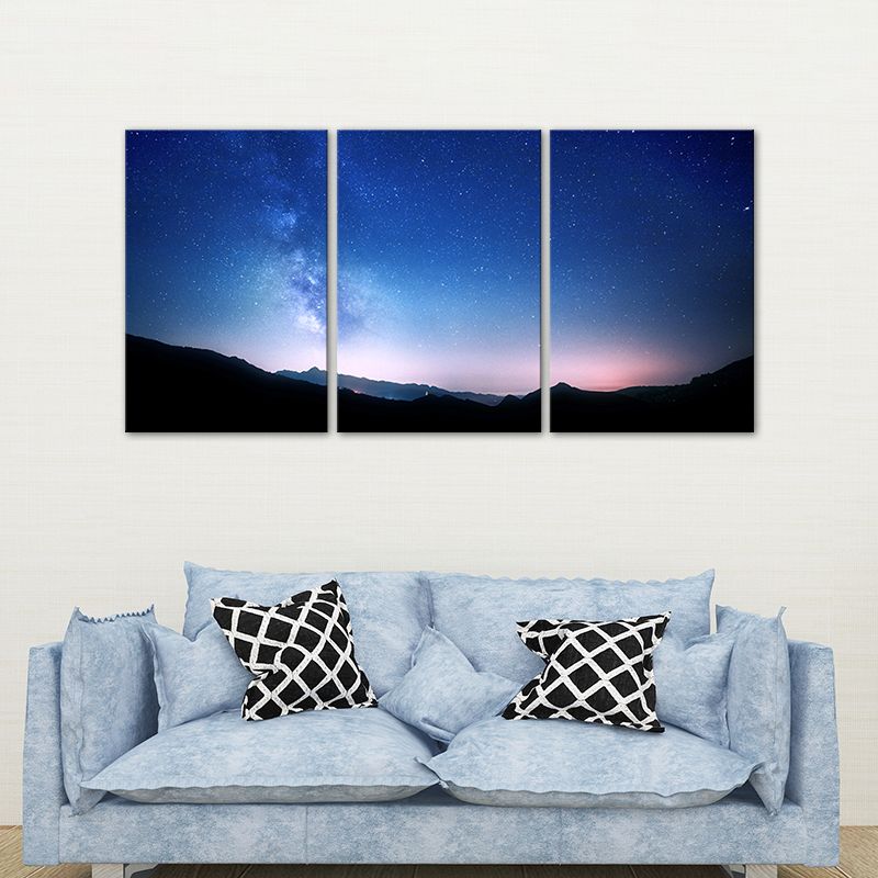 Magische sterrenhemel schilderij lichte kleur moderne stijl wanddecoratie voor eetkamer