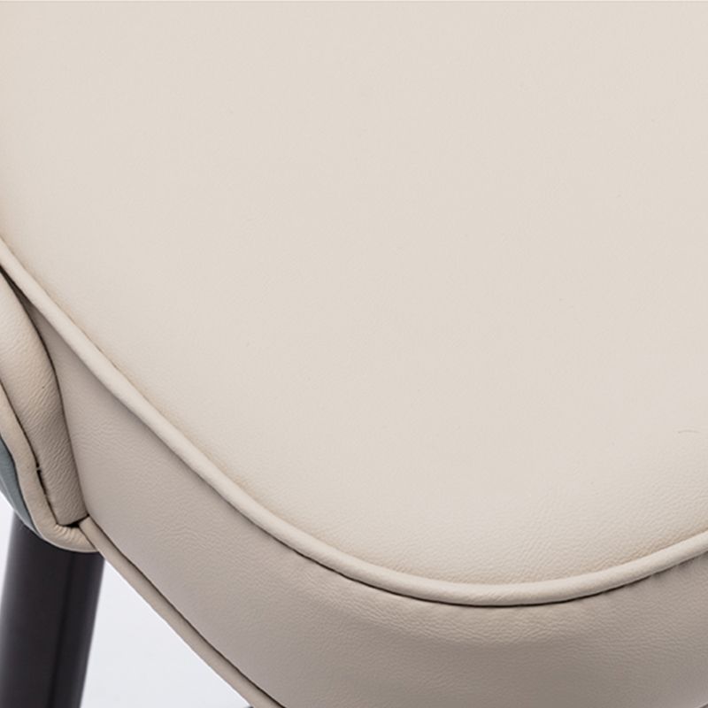 Contemporary Metal Leather Bar Stools Bristol Barstool with Iron Legs and Low Back