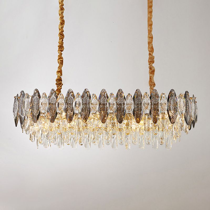 Luz de la isla geométrica de estilo moderno Iluminación de la isla de cristal para isla de cocina