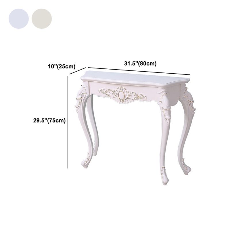 French Country Sofa Table Reclaimed Wood Rectangle 4 Legs White Console Table