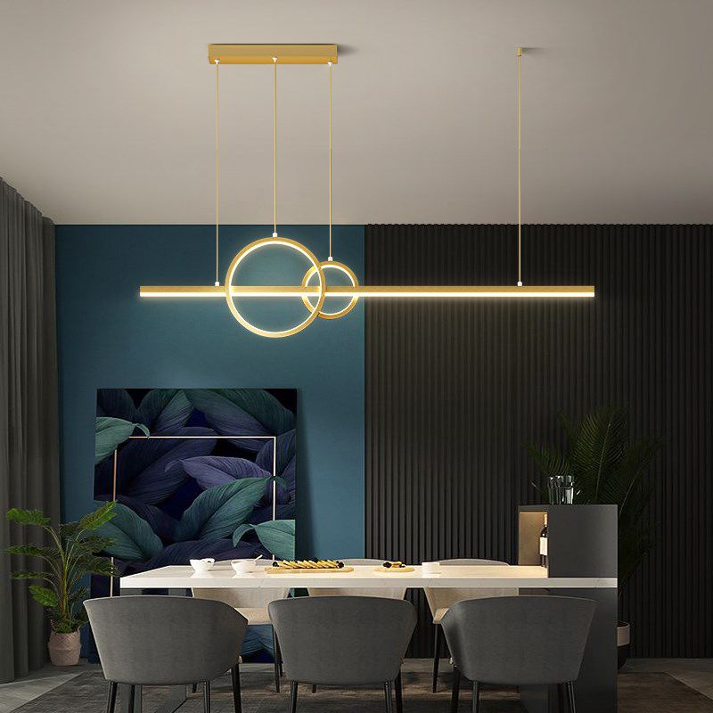 Geometric Island Lights Contemporary Metal Island Pendants for Dining Room