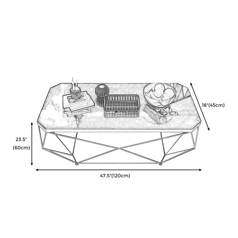 Contemporary Glass Cocktail Table Frame Coffee Table  for Dining Room