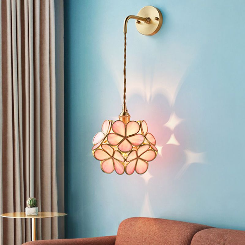 Nordische Wandhalterung Lampe moderne Glasschatten Wandleuchte für Wohnzimmer Schlafzimmer