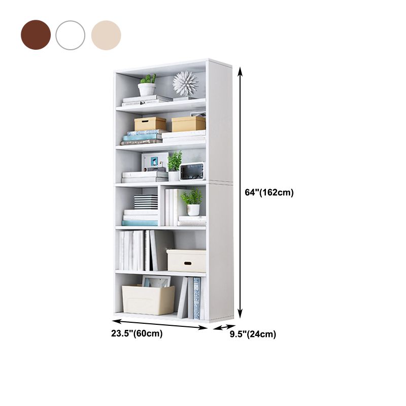 Engineer Wood Bookcase Modern Style Minimalist Home Bookshelf