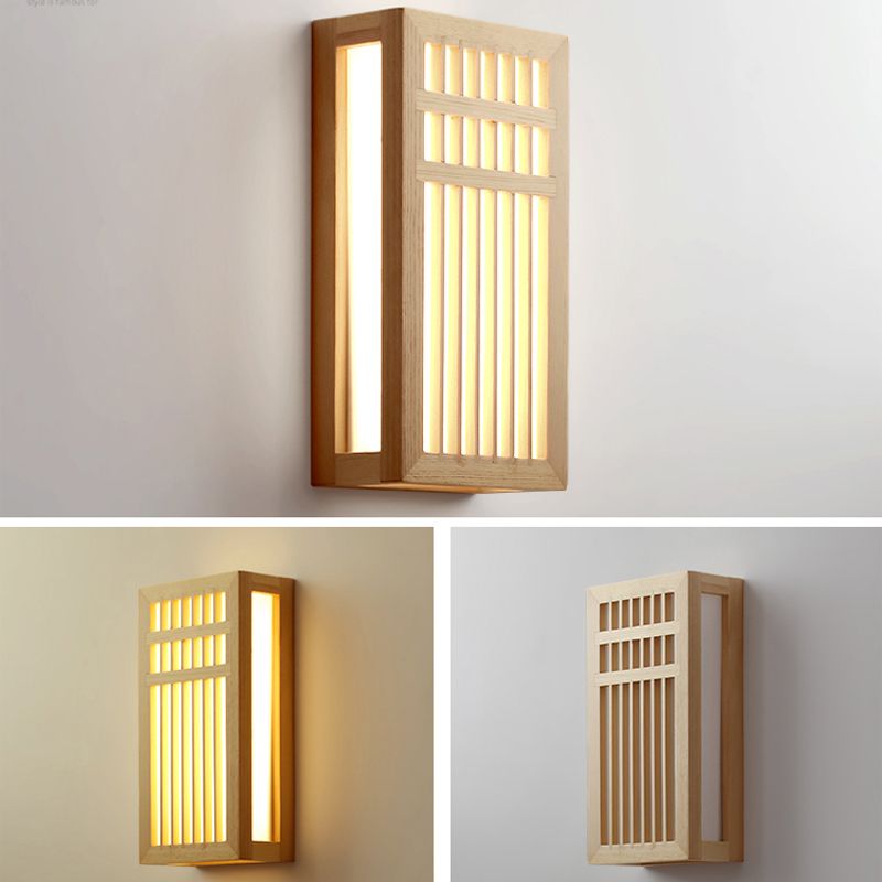 Modern Style Wall Light Fixture Simple Wooden Wall Light Sconce for Bedroom