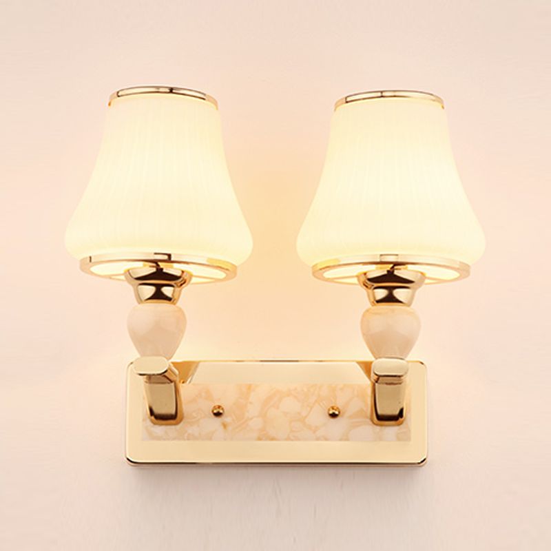 Multi -Leuchten Glaswand Licht moderner Stil Geometrische Formwandmontage in Weiß