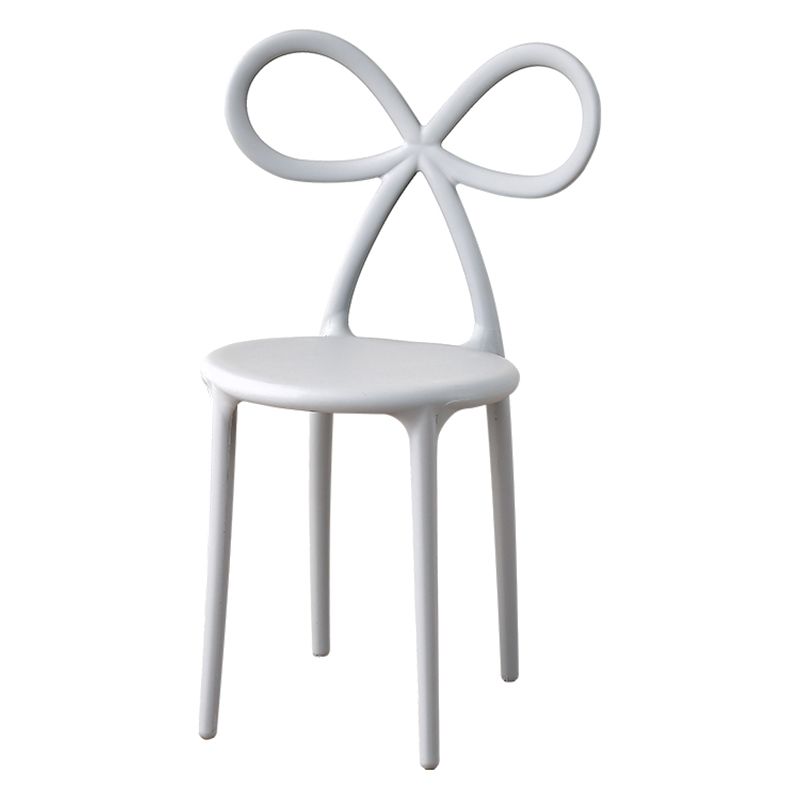 Modern Style Dining Chair Armless Dining Chairs with Plastic Legs for Kitchen