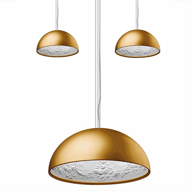 Flower Relief Design Bowl Shade Pendante Lamp Nordic Simplicité Style Sanging Éclairage pour salle à manger