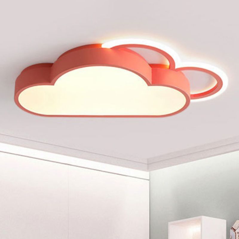 Simplistic Cloud Shaped Flush Mount Lighting Acrylic Bedroom LED Flush Mount Fixture