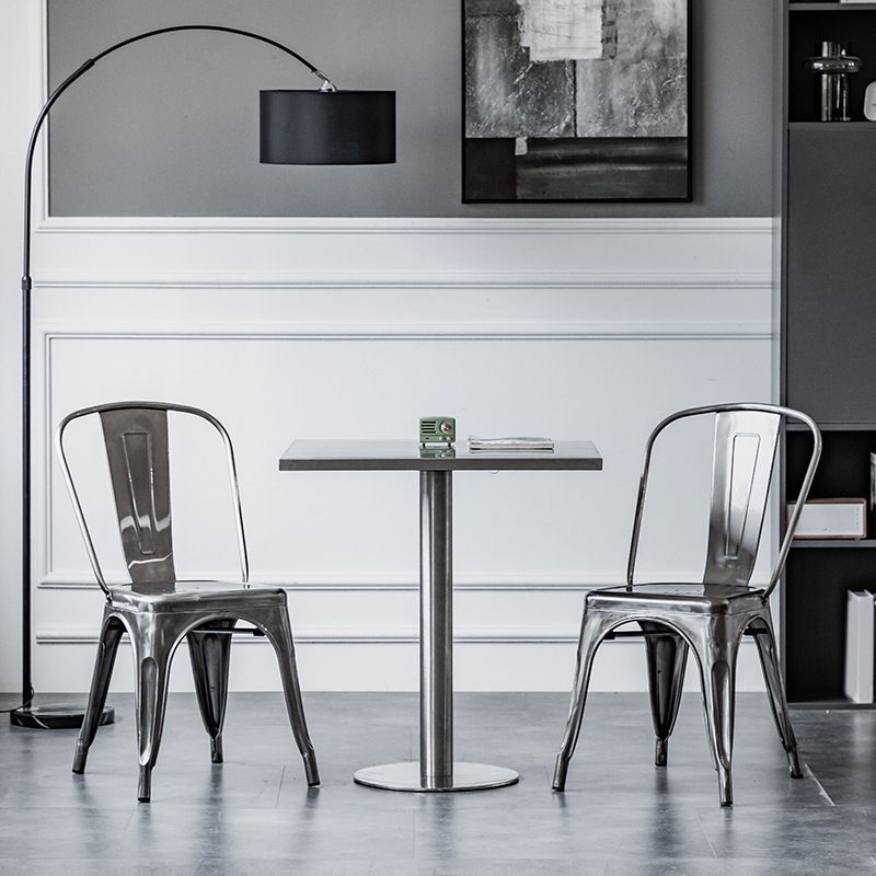 1/2/3/5 Pieces Industrial Bar Set Stainless Steel Bar Stool and Table Set