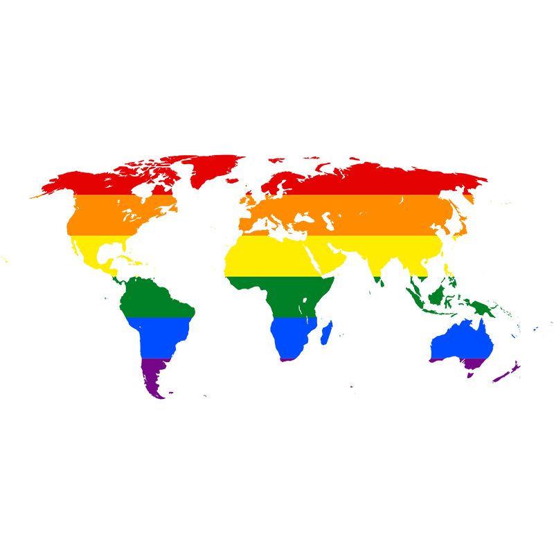 World Map Mildew Resistant Mural Wallpaper Sleeping Room Wall Mural