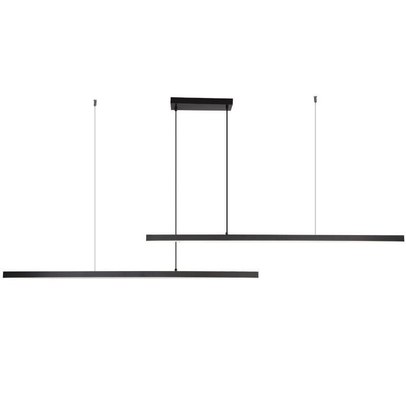 Linear Over Island Lighting Metal Modern Simplicity Hanging Island Lights for Restaurant