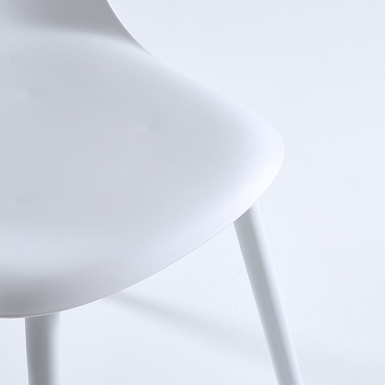 Nordic Dining Room Armless Chair Plastic Side Fabric Chair for Kitchen