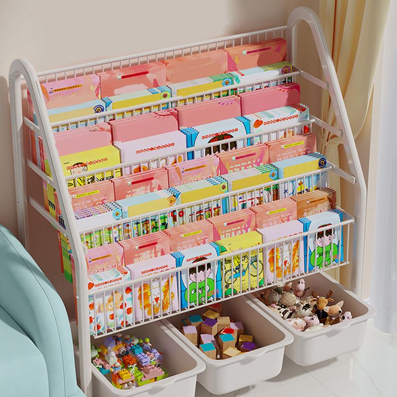 Metal Closed Back Bookshelf Standard Shelves Included Bookcase for Study Room