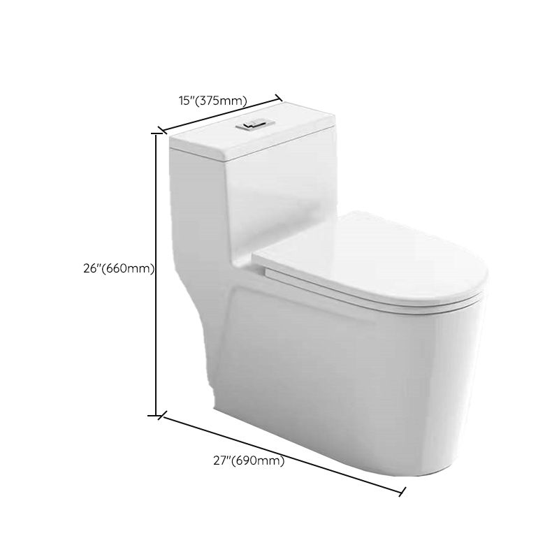 Contemporary All-In-One Flush Toilet Floor Mount Urine Toilet with Seat for Washroom