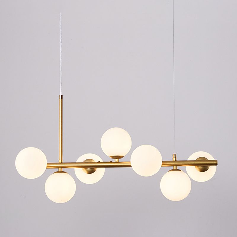 Nordic Glass Island Lighting Fixture Creative Pendant Light for Dining Room
